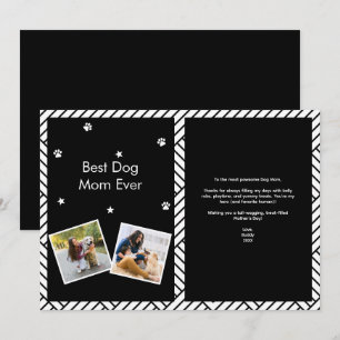 Best Dog Mum ever Mother's day greeting card