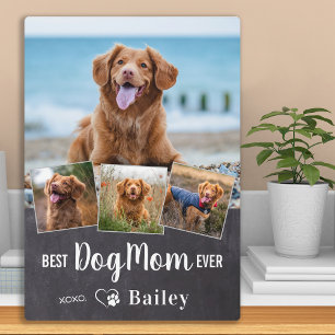 Best Dog Mum Ever Personalised 4 Pet Photo Collage Plaque