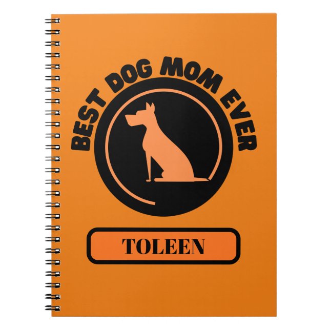 Best Dog Mum Ever Personalised Notebook (Front)