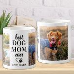 BEST Dog Mum Ever Personalised Pet 2 Photo Large Coffee Mug<br><div class="desc">Best Dog Mum Ever ♡... Surprise your favourite Dog Mum this Mother's Day with this super cute custom pet photo mug. Customise this dog mum mug with your 2 of your dog's favourite photos, and name. Perfect gift for all dog moms and dog lovers. Great gift from the dog. COPYRIGHT...</div>
