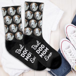 Best Dog Mum Ever Personalised Pet Photo Socks<br><div class="desc">Best Dog Mum Ever! Surprise the dog lover whether its a birthday, Mothers day or Christmas with these super cute pet photo all over print socks. They'll be a favourite of all dog lovers, and dog moms. Customise these dog photo socks with your pups favourite photo. COPYRIGHT © 2022 Judy...</div>