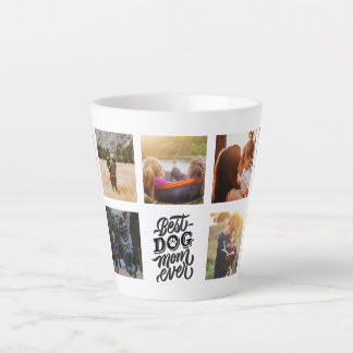 Best Dog Mum Ever Personalised Photo Collage Latte Mug