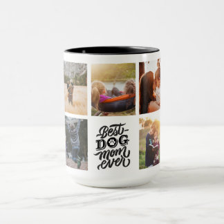 Best Dog Mum Ever Personalised Photo Collage Mug
