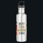 Best Dog Mum Ever Pet Owner 2 Photos 710 Ml Water Bottle<br><div class="desc">Best Dog Mum Ever Pet Owner 2 Photos stainless steel water bottle. Modern and simple design with text "Best dog mum ever" and a space for 2 pet photos. It's a unique and thoughtful gift for your mum, who is dog owner on Mother's Day, birthday or Christmas. Add your photos....</div>