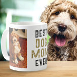 Best Dog Mum Ever Pet Owner 2 Photos Coffee Mug<br><div class="desc">Best Dog Mum Ever Pet Owner 2 Photos Coffee Mug. Modern and simple design with text ' Best dog mum ever 'and a space for 2 pet photos. It's a unique and thoughtful gift for your mum,  who is dog owner on Mother's Day,  birthday or Christmas. Add your photos.</div>