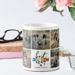 Best Dog Mum Ever Photo Collage Coffee Mug<br><div class="desc">Create your very own Dog Mum Mothers day gift with this cute photo collage coffee mug. Featuring 9 square photographs and the text 'Best Dog Mum Ever',  the word DOG MOM is in retro colourful letters,  a cute little pawprint and the pet name/s.</div>