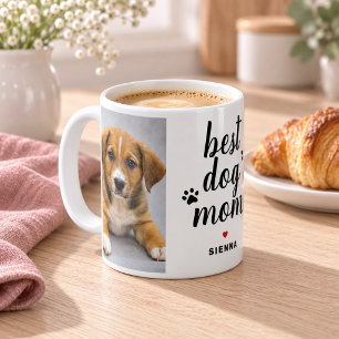 Best Dog Mum Ever Photo Paw Print Coffee Mug