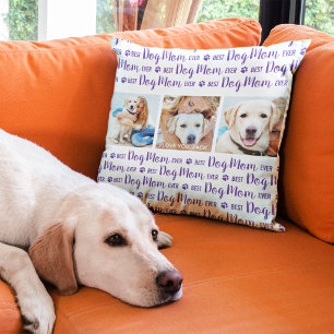 Best Dog Mum Ever Purple Photo Cushion