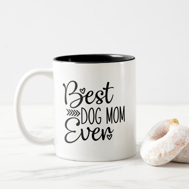 Best Dog Mum Ever Two-Tone Coffee Mug (With Donut)