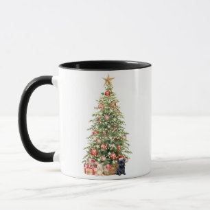 Best Dog Mum Ever Watercolor Christmas Af-Pinscher Mug