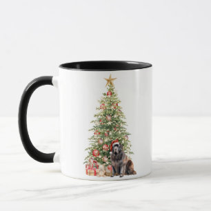 Best Dog Mum Ever Watercolor Christmas Newfound... Mug