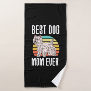 Best Dog Mum Ever West Highland White Terrier Bath Towel