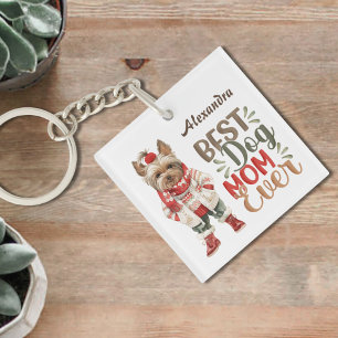 Best Dog Mum Ever Yorkie Custom Key Ring