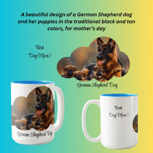 Best Dog Mum ! German Shepherd Dog Two-Tone Coffee Mug