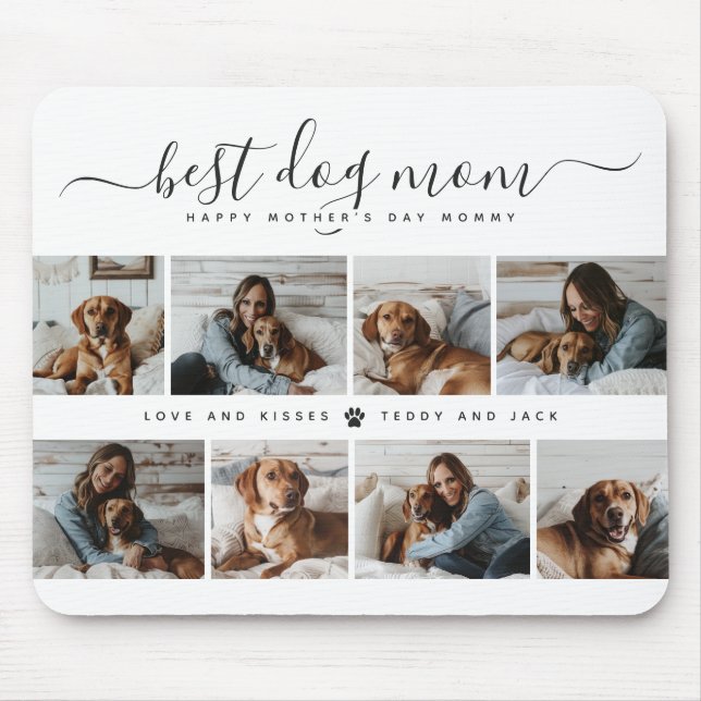Best Dog Mum: Personalised Dog Photo Mother's Day Mouse Pad (Front)
