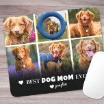 Best Dog Mum Pet Photo Mouse Pad<br><div class="desc">Personalised "Best Dog Mum Ever" 6 Photo Collage Mouse Pad. Celebrate her love and devotion to her furry friends with this custom mouse pad, designed to add a personal and practical touch to her workspace. "Best Dog Mum Ever" is elegantly displayed at the top in black text, creating a simple...</div>
