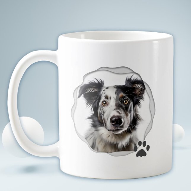 Best Dog Mum Photo Coffee Mug (Modern unique best dog mum mug by Kinda Cute by Patricia Alvarez)