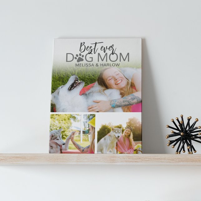 Best Dog Mum Photo Collage Plaque (Creator Uploaded)