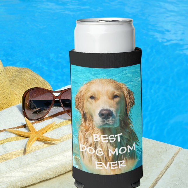 Best Dog Mum Photo  Seltzer Can Cooler (Creator Uploaded)