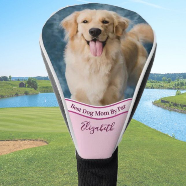 Best dog mum photo template golfer gift custom  golf head cover (Creator Uploaded)