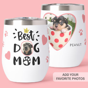 Best Dog Mum Typography Heart Pet Photo Cute Paws
