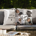 Best Dog Mummy | Photo Collage Cushion<br><div class="desc">This gorgeous photo collage dog mum pillow,  is perfect for mothers day and birthdays. The cushion features 4 of your favourite photos,  a heart and the template text 'BEST DOG MUMMY'. All font styles and colours can be changed by clicking on the customise further link after personalising.</div>