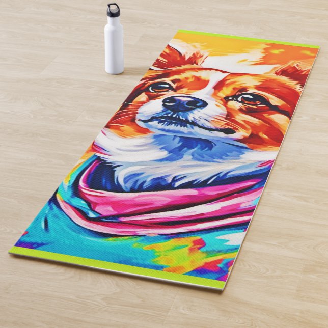 Best Dog Pet Paint Art Yoga Mat (In Situ)