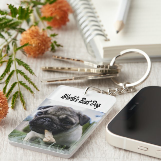 Best Dog Photo  Key Ring (Front Right)