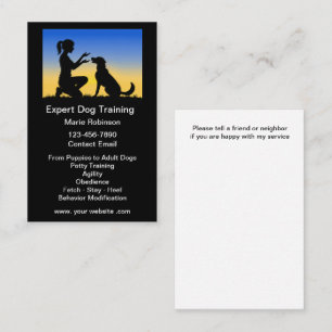 Best Dog Training Canine Instructor Business Card