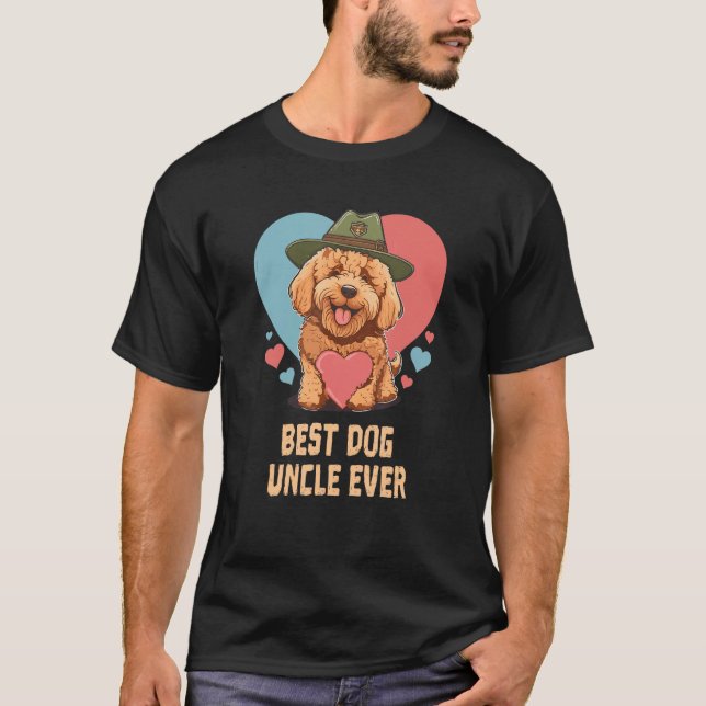 Best Dog Uncle Ever Goldendoodle Dog Dad Cute Dog T-Shirt (Front)