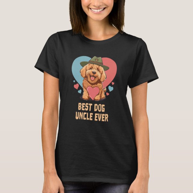 Best Dog Uncle Ever Goldendoodle Dog Dad Cute Dog T-Shirt (Front)