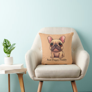 Best Doggy Daddy French Bulldog Pet Dog Animal Cushion