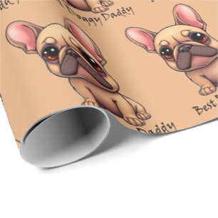 Best Doggy Daddy Frenchie French Bulldog Dog Pet Wrapping Paper