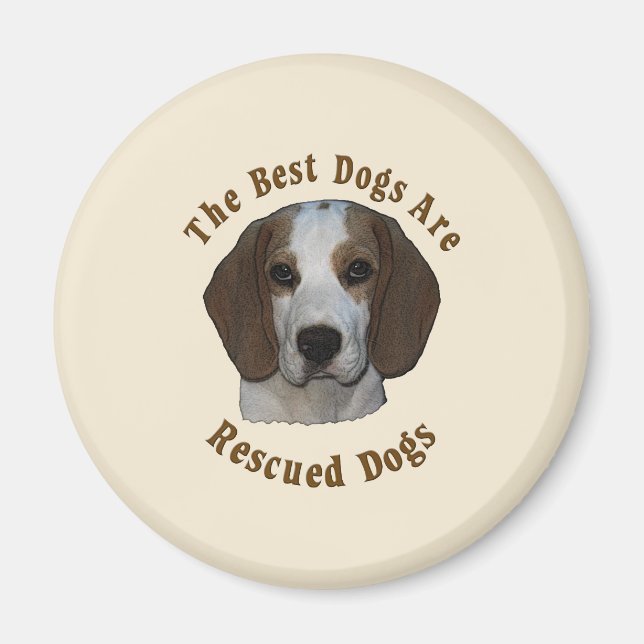 Best Dogs Are Rescued - Beagle Magnet (Front)