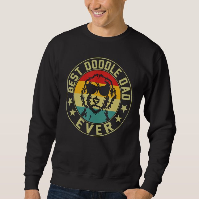 Best Doodle Dad Ever Goldendoodle 4th Of July Sweatshirt (Front)