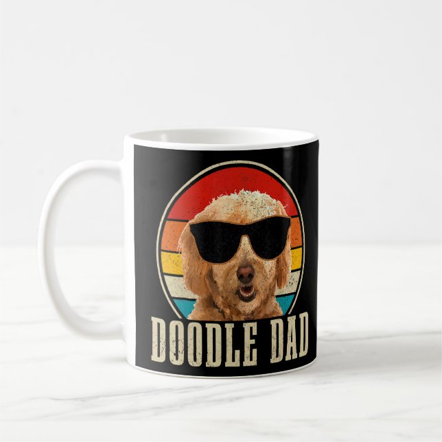 Best Doodle Dad Ever Goldendoodle Dog  Father's Da Coffee Mug (Left)