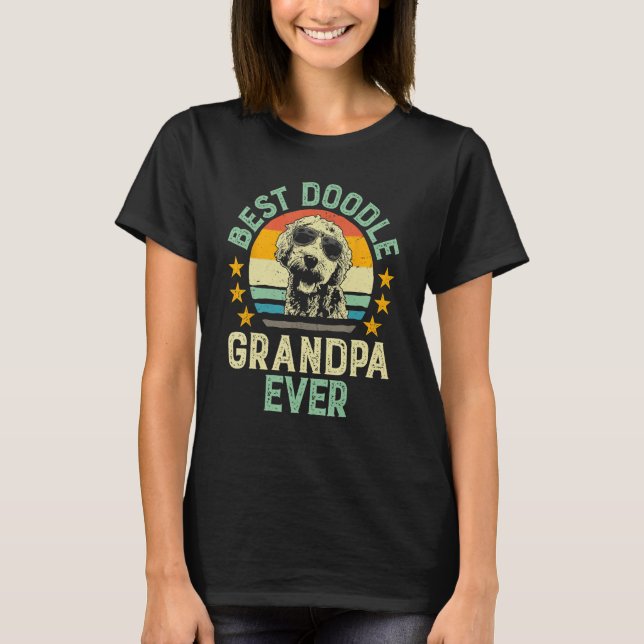 Best Doodle Grandpa Ever  Goldendoodle Grandpa T-Shirt (Front)