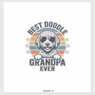 Best Doodle Grandpa Ever Vintage Dog Shirt Design_
