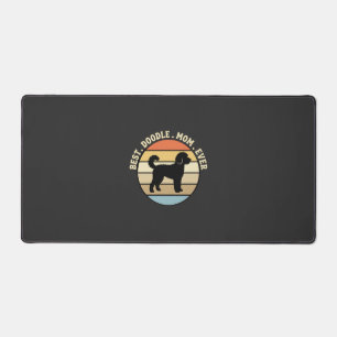 Best Doodle Mum Ever Retro Dog Desk Mat