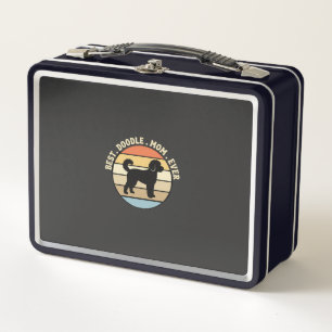 Best Doodle Mum Ever Retro Dog Metal Lunch Box