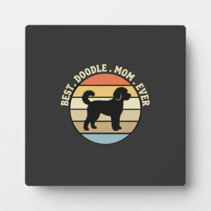 Best Doodle Mum Ever Retro Dog Plaque