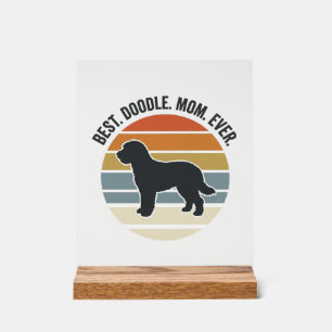 Best Doodle Mum Ever Vintage Dog Mum Design_1 Acrylic Sign