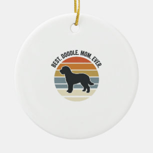 Best Doodle Mum Ever Vintage Dog Mum Design_1 Ceramic Ornament