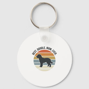 Best Doodle Mum Ever Vintage Dog Mum Design_1 Key Ring