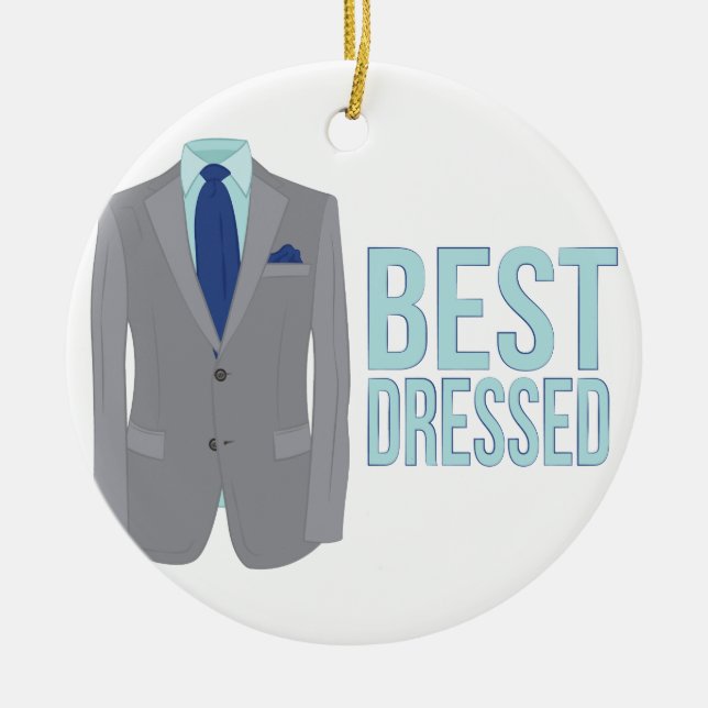 Best Dressed Ceramic Tree Decoration (Front)