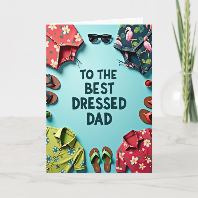 Best Dressed Dad Summer Card (Front)