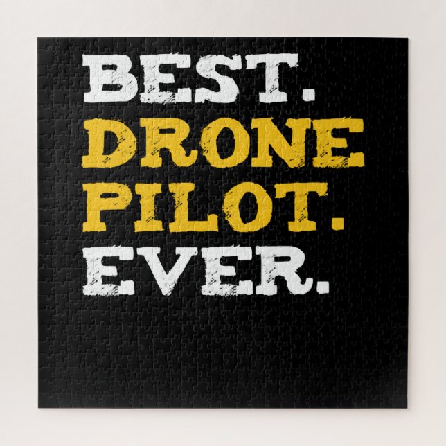Best Drone Pilot Ever Funny Commercial Quadcopter Jigsaw Puzzle (Vertical)