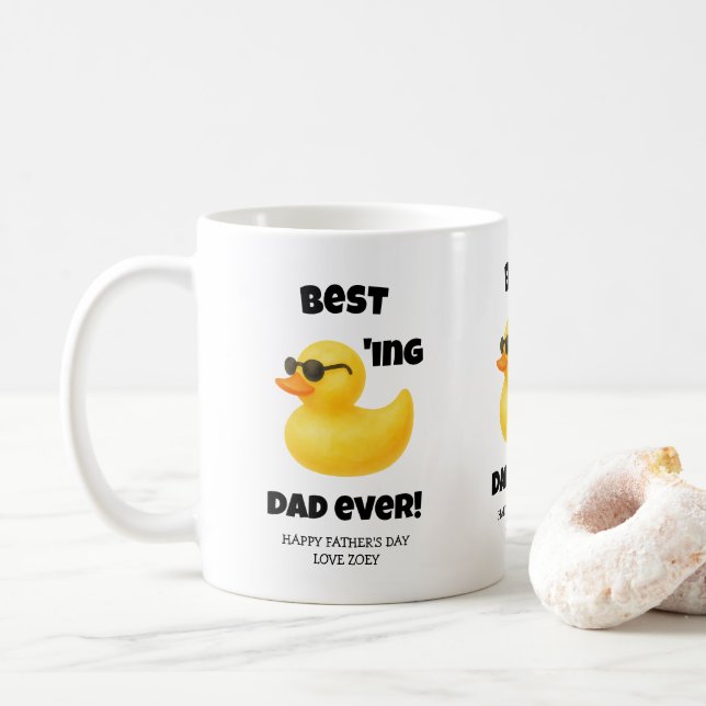Best Ducking Dad Ever | Father's Day Coffee Mug (With Donut)