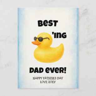 Best Ducking Dad Ever   Father's Day Postcard