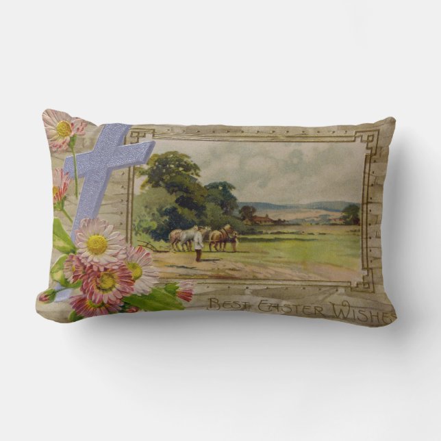 Best Easter Wishes Lumbar Cushion (Front)